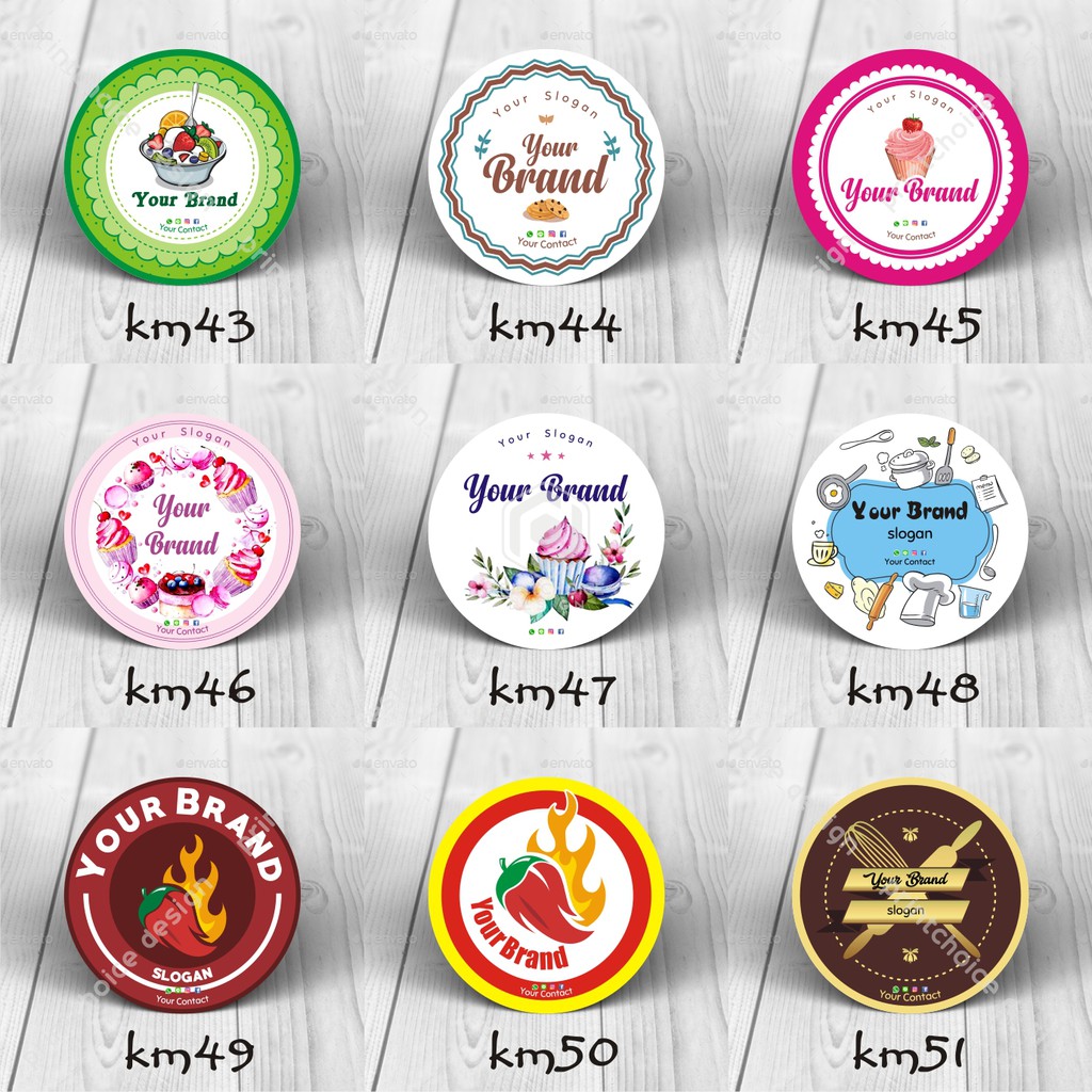 (Free design) Label Produk Makanan ukuran A3