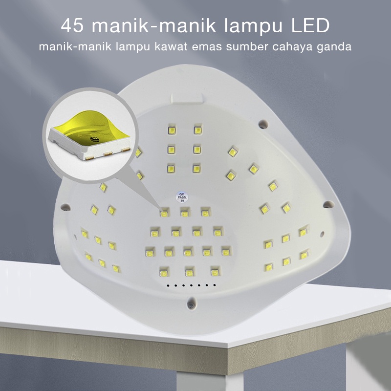 Alat Pengering Kutek UV Led Nail Kuku 240W LAMPU SUN X11 MAX Nail Dryer