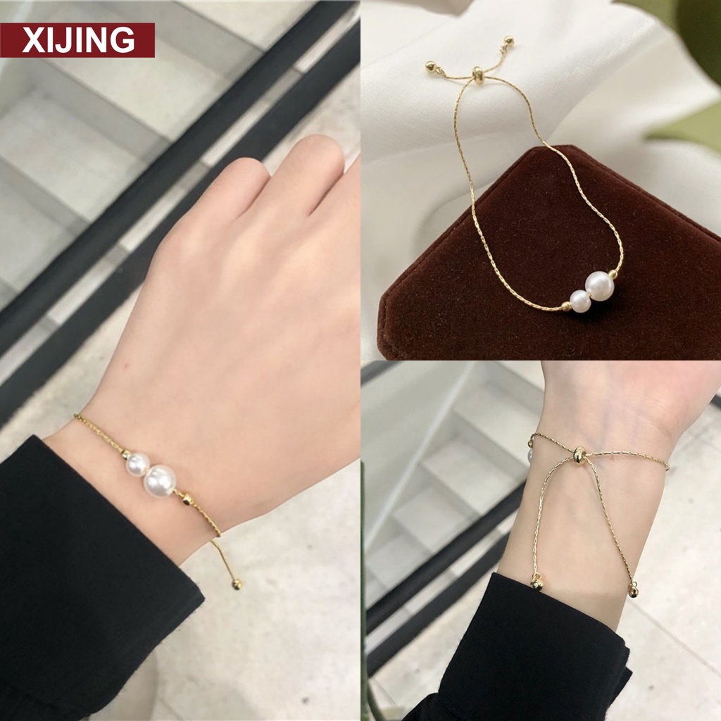 Gelang Mutiara Desain Niche Baroque Simple Dapat Disesuaikan Untuk Wanita