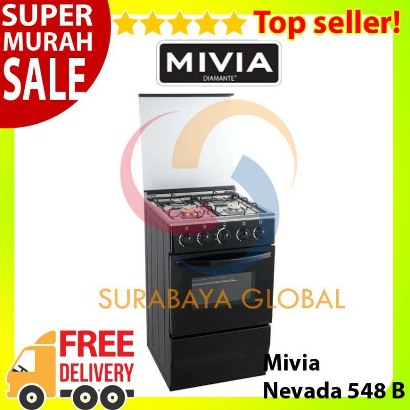 Kompor Gas Freestanding Diamante Mivia Nevada 548 B Garansi Resmi