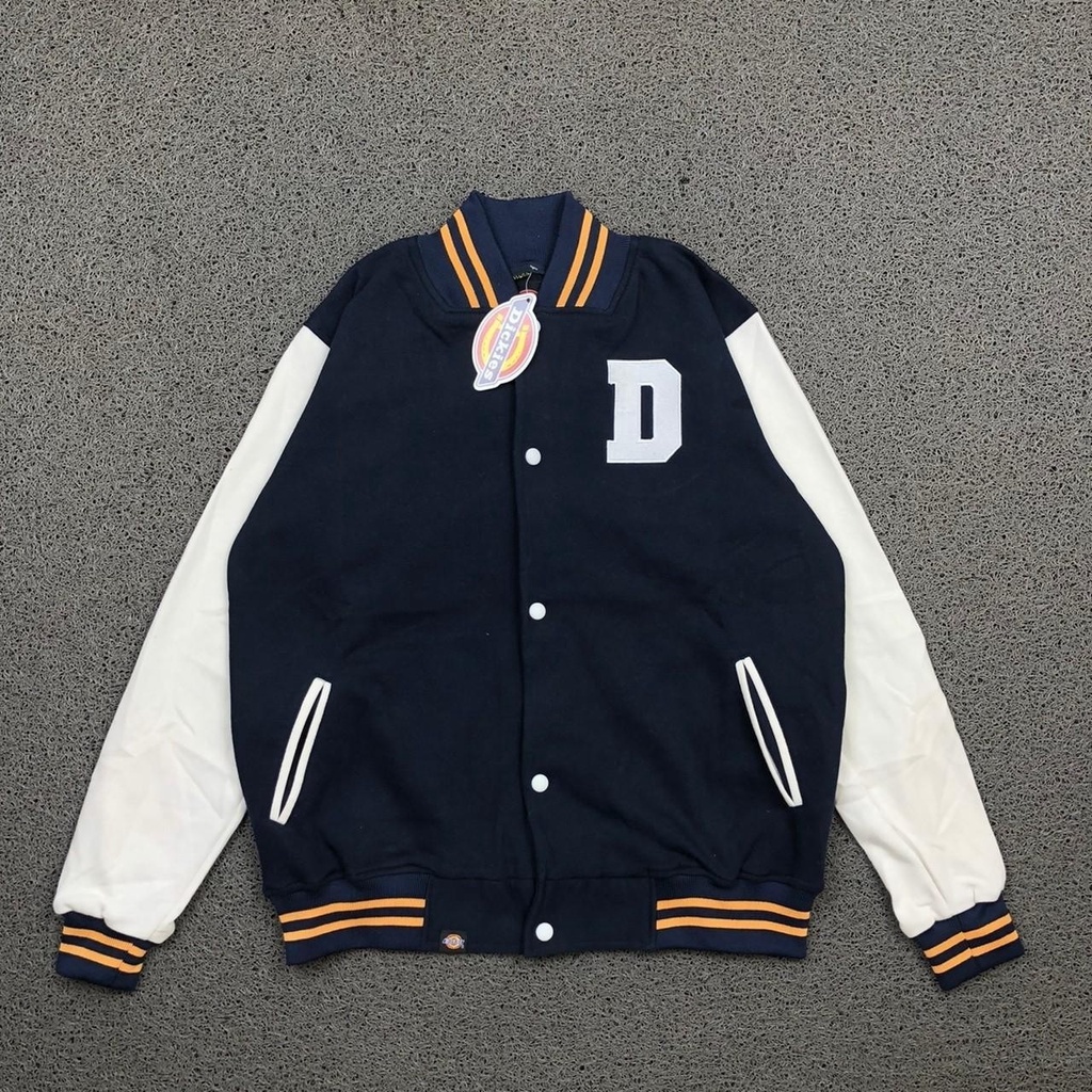 JAKET VARSITY DICKIES LOGO D BIRU TUA