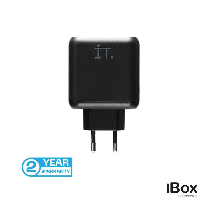 iBox IT. Plug IT 65 GaN Charger - Black - Black