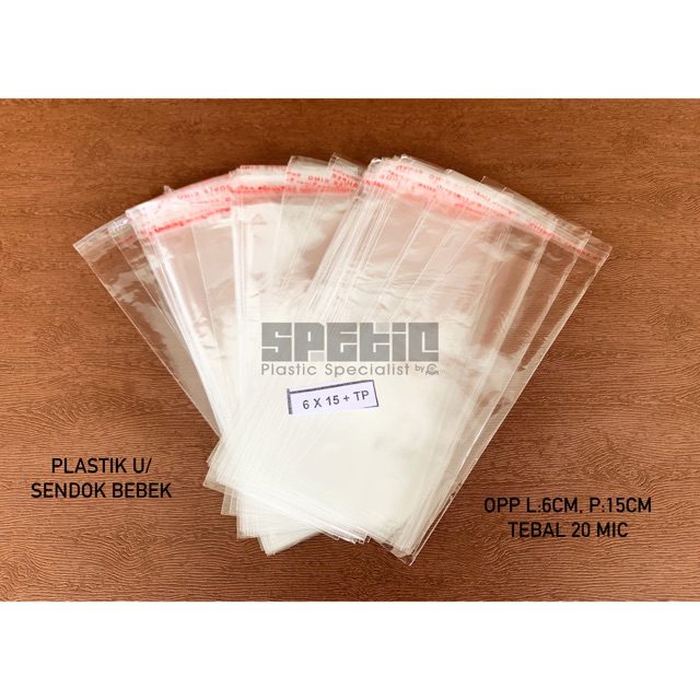 Plastik OPP Seal Uk 6x15 / Plastik Sendok Bebek / Plastik OPP Sendok / Bungkusan Sendok  / Plastik K