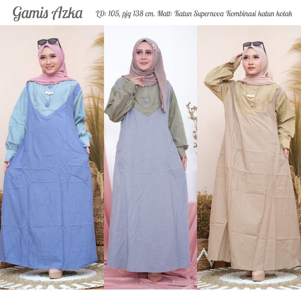 GAMIS AZKA / DRESS WANITA MUSLIM