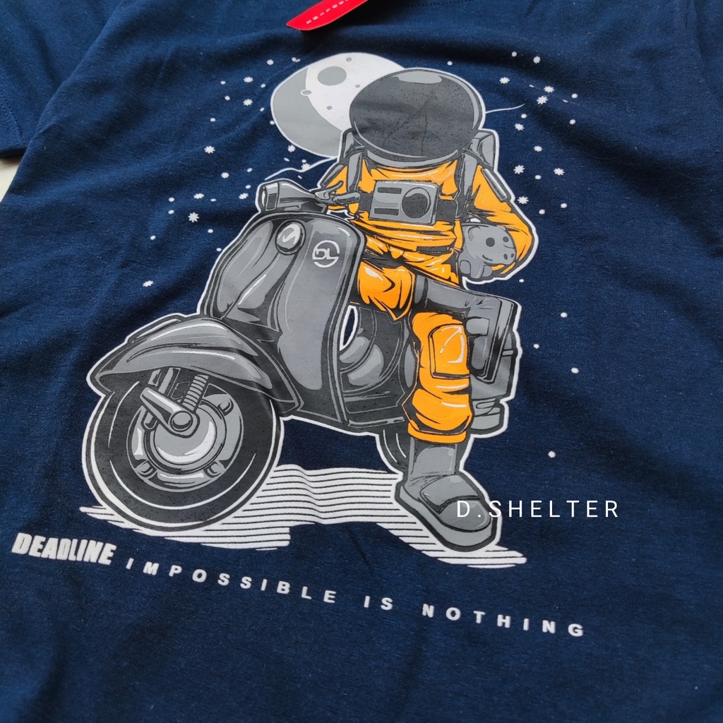 Baju Kaos Distro Anak Navy Vespa Deadline / D.shelter