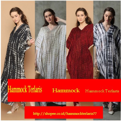 kaftan tie dye bahan premium warna merah elegant original bali terbaru By Hammock