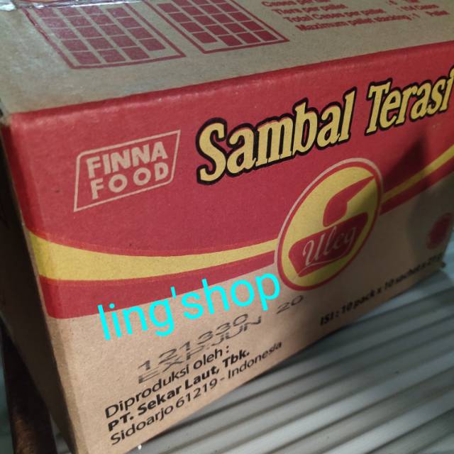 SAMBAL TERASI  MERK ULEG FINA.SEPACK 10 BKS