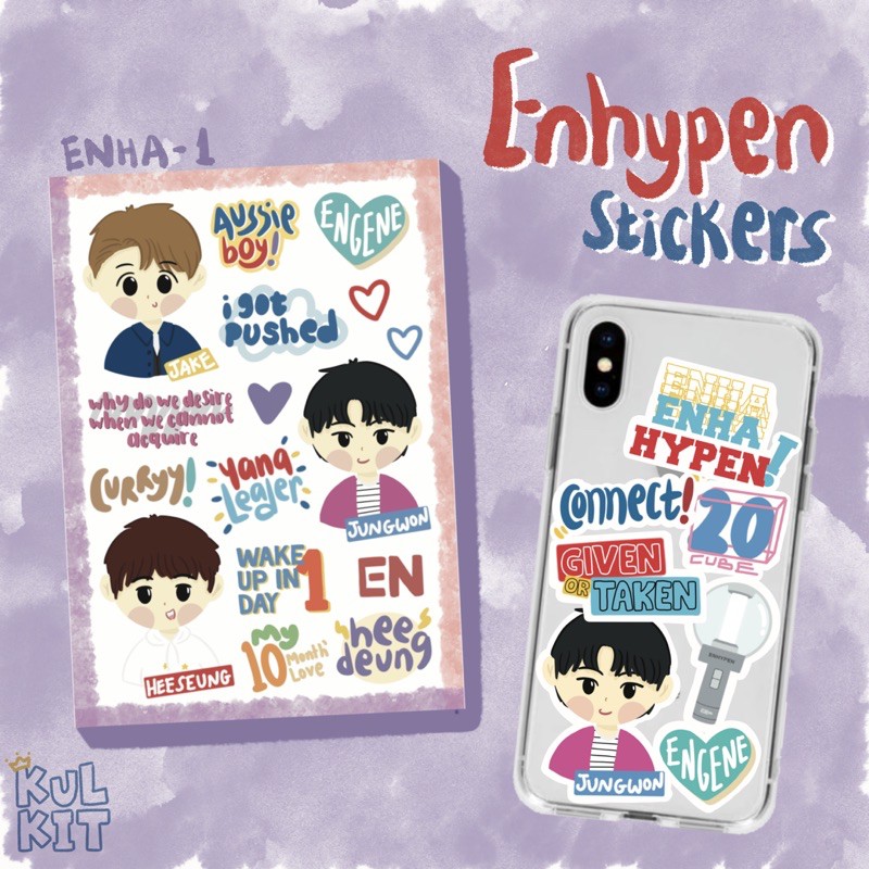 ENHYPEN Stickers (cutting kiss cut) by kulkit