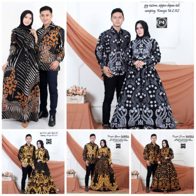 Promo Batik Couple Gamis Maura Couple - Sania Ruffle Batik Couple Ori Ndoro Jowi Dnt Garansi Termurah q0woRBIe0MbNd