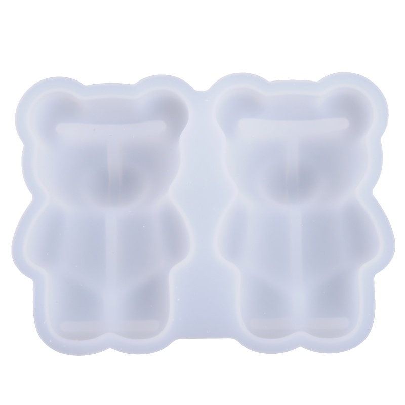 Siy Cetakan Resin Epoksi Bentuk Beruang 3D Handmade Bahan Silikon Untuk Kerajinan Tangan DIY