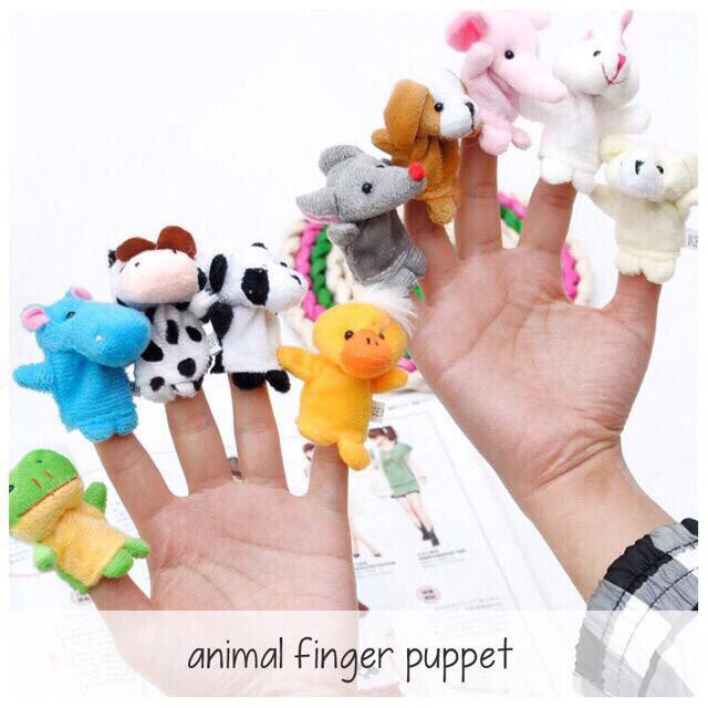 1 Pcs Boneka Jari Keluarga Mainan Edukasi Animal Finger Puppet