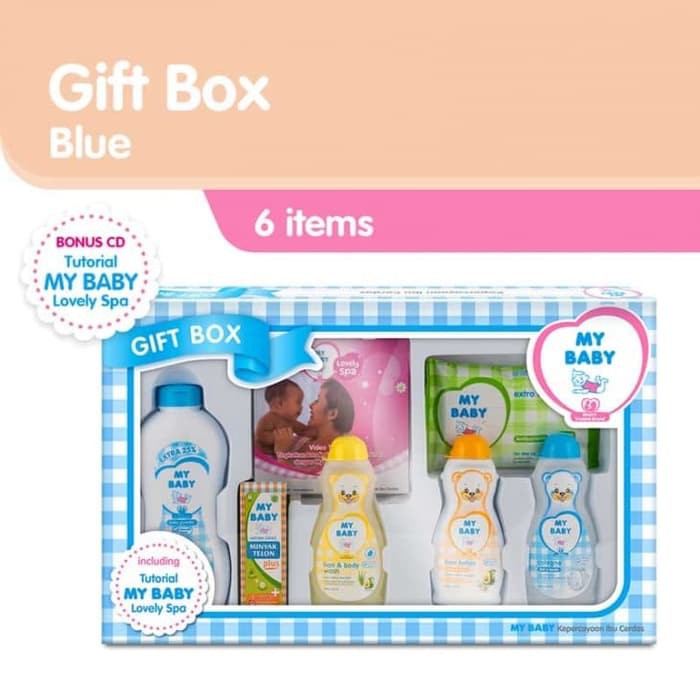 kado paket perawatan kulit bayi my baby box/gift set sabun minyak telon my baby/bedak my baby box