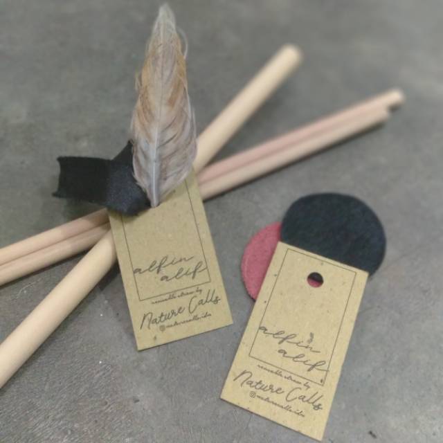 

100pcs Hang Tag 3,5x6cm tebal kraft vintage natural coklat label vintage kraft
