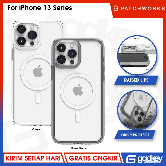 Case iPhone 13 Pro Max Mini PATCHWORKS LUMINA MAGSAFE Magnetic Charger Casing Cover Original