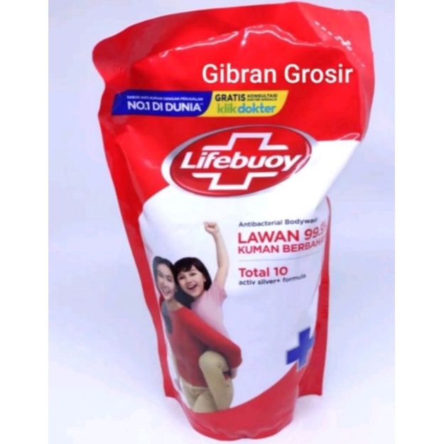 Lifebuoy Sabun Mandi Cair Total 10 Refiil 825Ml