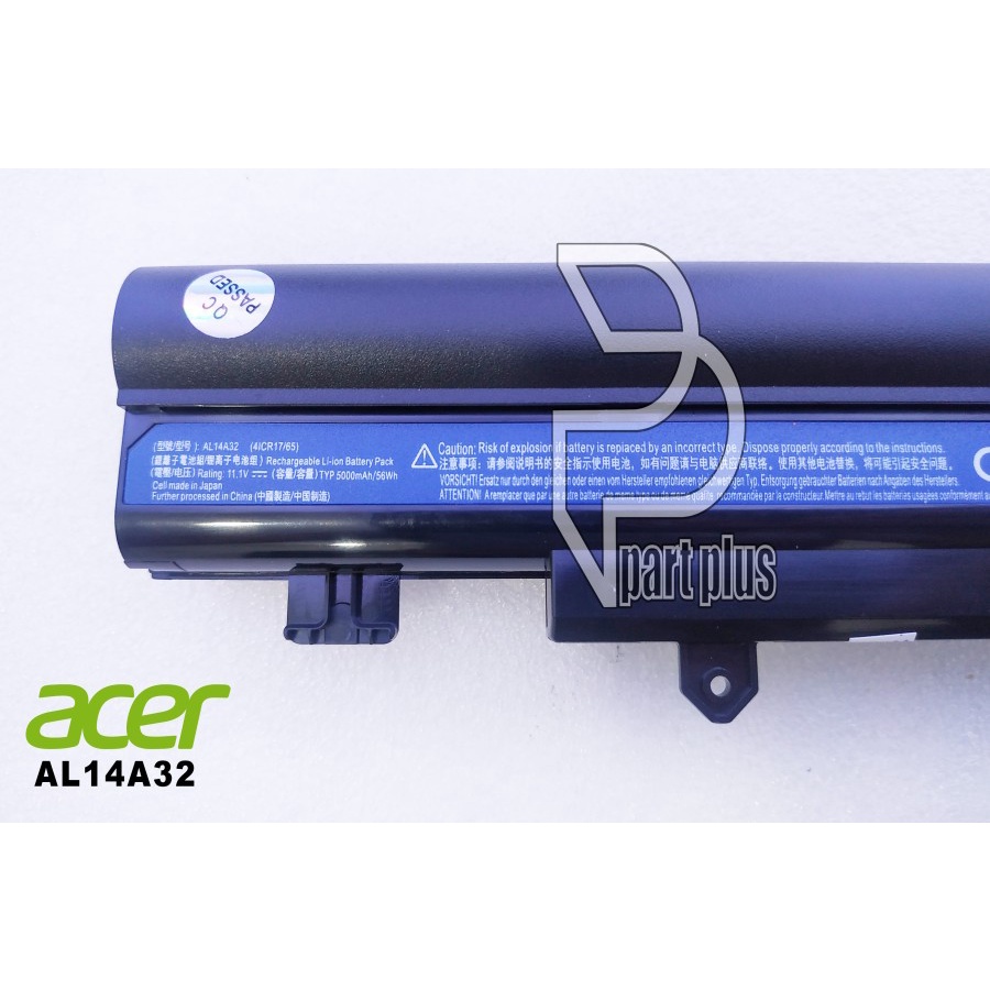 Baterai Laptop Acer Aspire E14 E15 E5-411 E5-421 E5-431 E5-471 E5-511 AL14A32