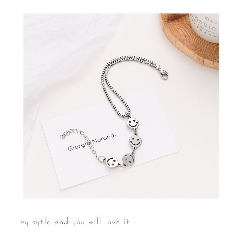 Titanium baja double-layer koin gelang wanita online influencer in dingin gaya hip hop pasang keren