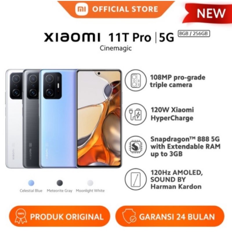 Xiomi MI 11TPRO 5G 8/256gb BARU GARANSI RESMI