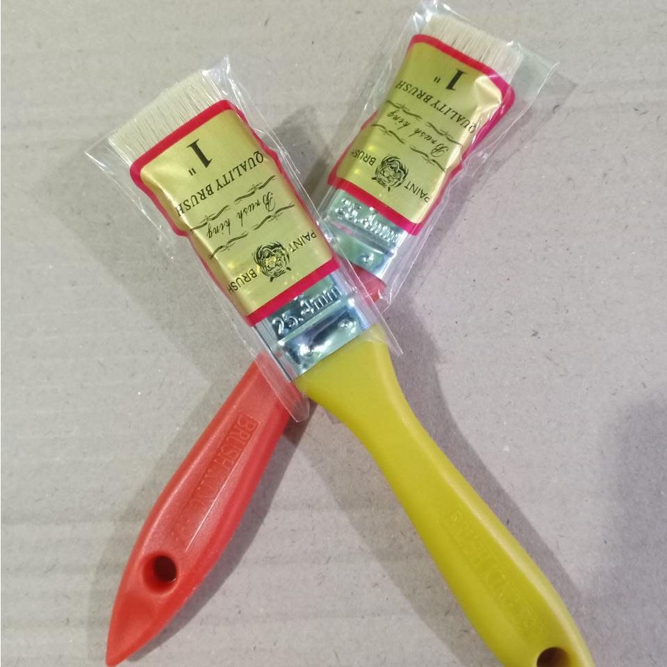 Kuas Tembok Kuas Cat Kuas Kayu dan Plastik Kuas Berbagai Varian Kecil dan Besar (1 Inch, 1 1/2 Inch, 2 Inch, 2 1/2 Inch, 3 Inch dan 4 Inch)