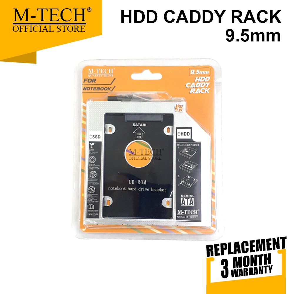 M-TECH ORIGINAL SSD HDD Caddy 9.5mm Slim For Notebook