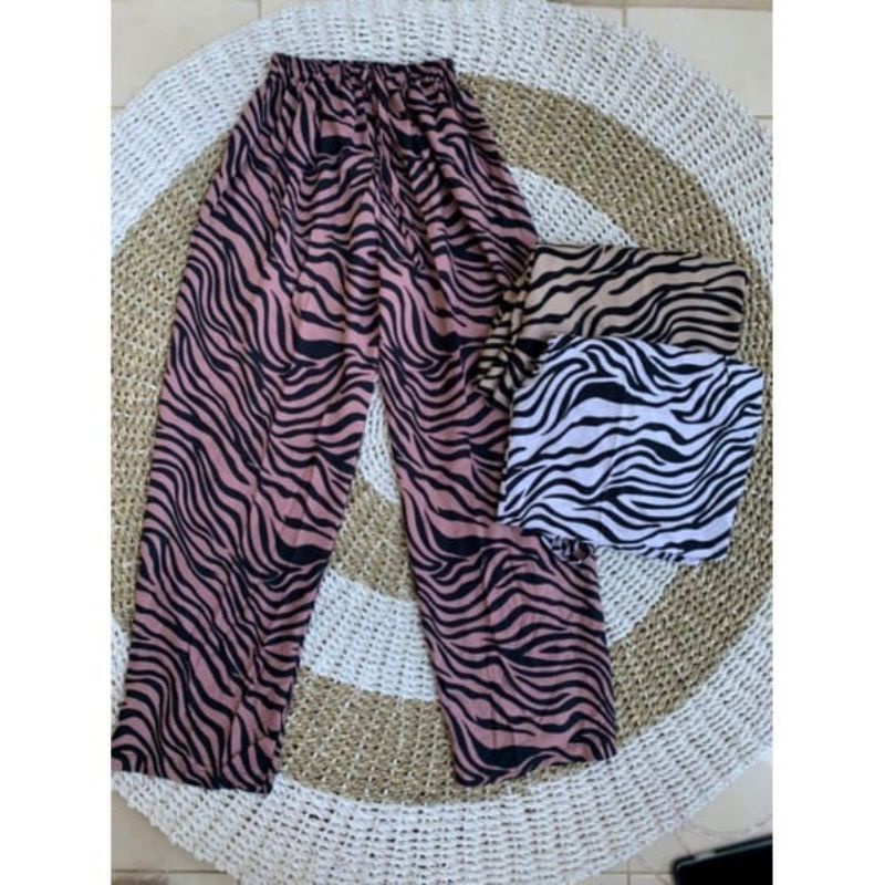 Celana kulot motif zebra /kulot celana wanita