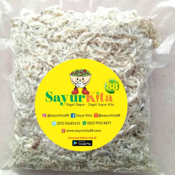 

teri nasi medan super/tn putih / size jumbo 500gr 1 kg