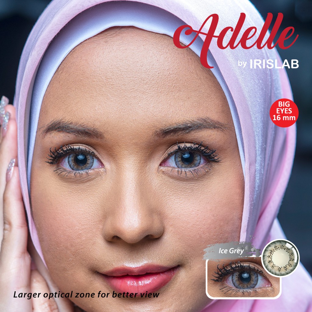 SOFTLENS MINUS DAN NORMAL ADELLE ICE GRAY 16MM (0.00 sd -6.00) GRATIS TEMPAT SOFLEN