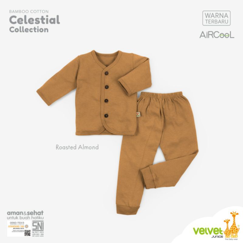 VELVET Junior Celestials Setelan Panjang Kancing Depan Baby Apparel