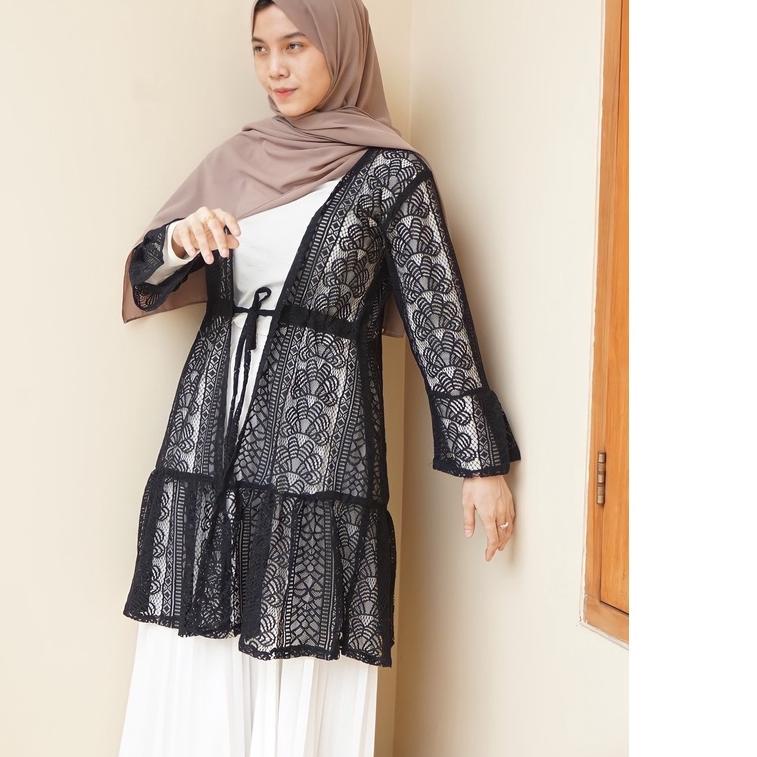 ✰ Lace Outer Brokat Serut Rempel Lakulla / Long Cardigan ✺