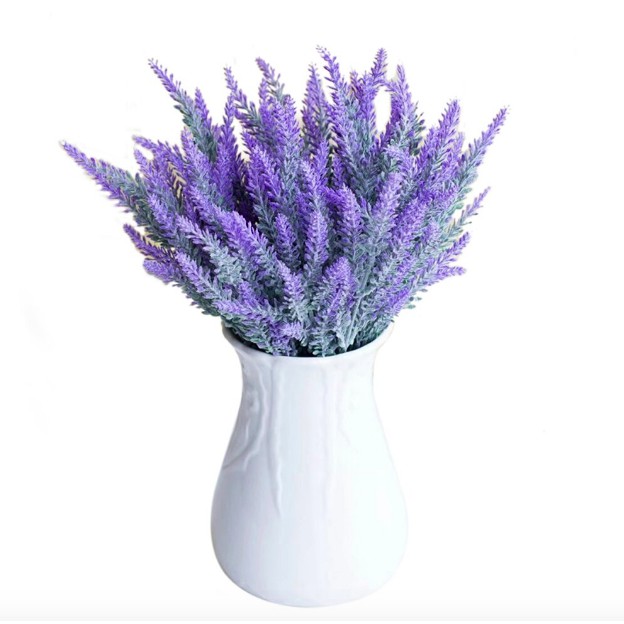 Rangkaian Bunga Plastik Minimalis Hiasan Pot Bunga ARTIFICIAL FLOWER TYPE MESH LAVENDER TANPA POT