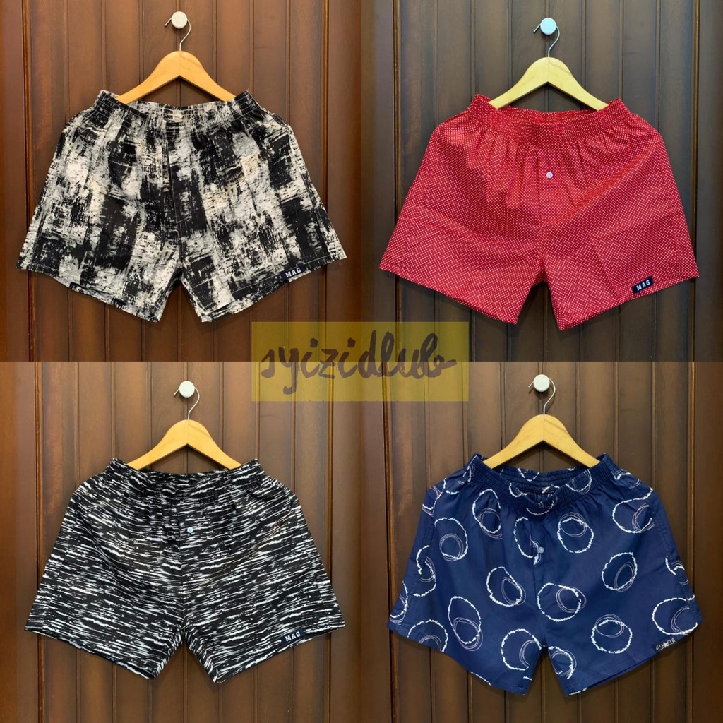 MAG X SYZIKALU Boxer pria Boxer wanita  Bahan katun  boxer premium X Syizidlub