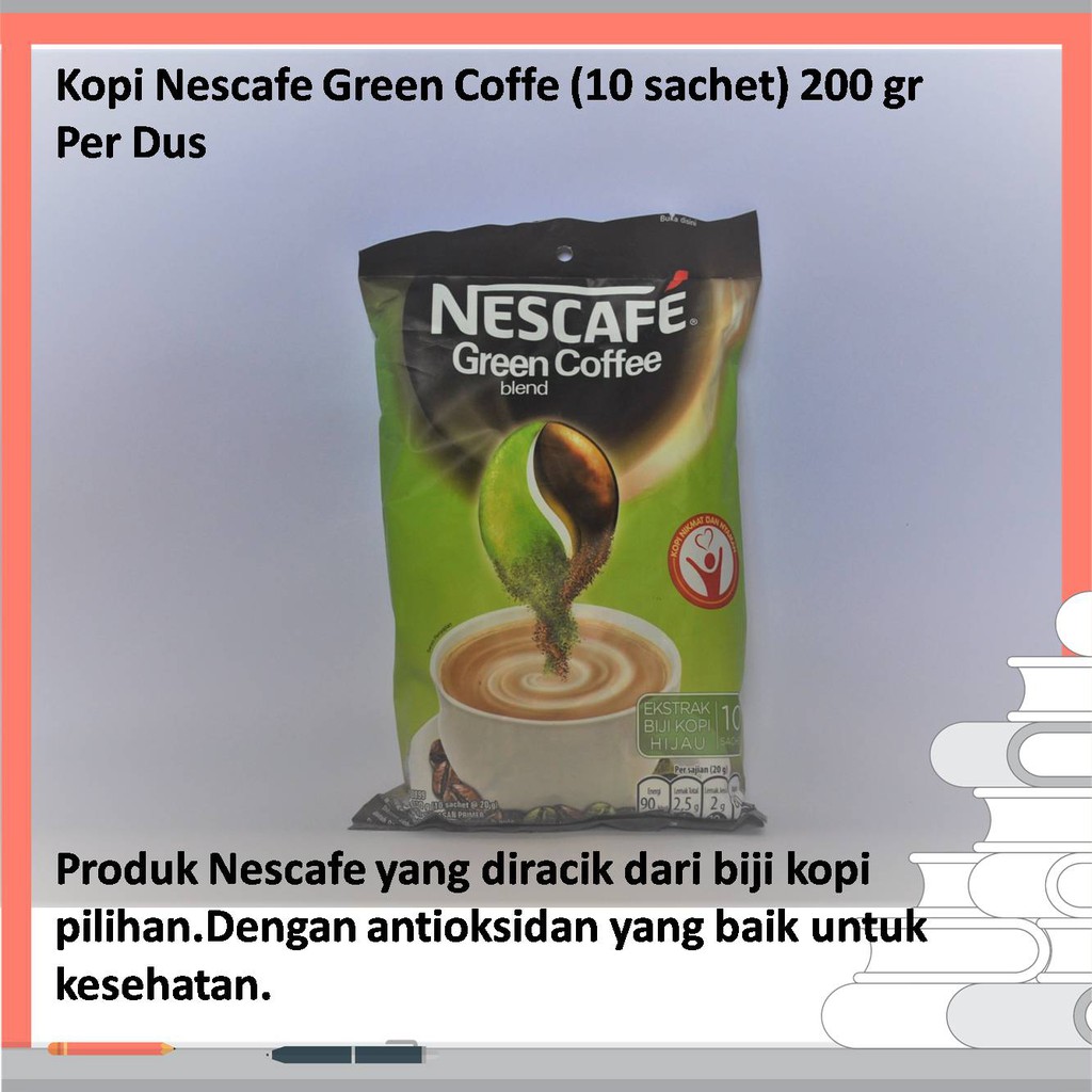 Kopi Nescafe Green Coffe 10 Sachet 200 Gr Per Dus Shopee Indonesia