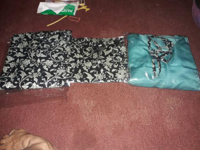 Baju Batik Couple Gamis Dilan Batik Bilda Modern Set Anak Muslim