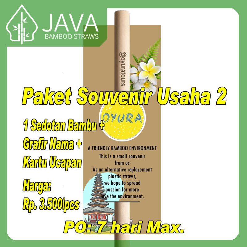 Sedotan Bambu Ekspor - Souvenir Usaha