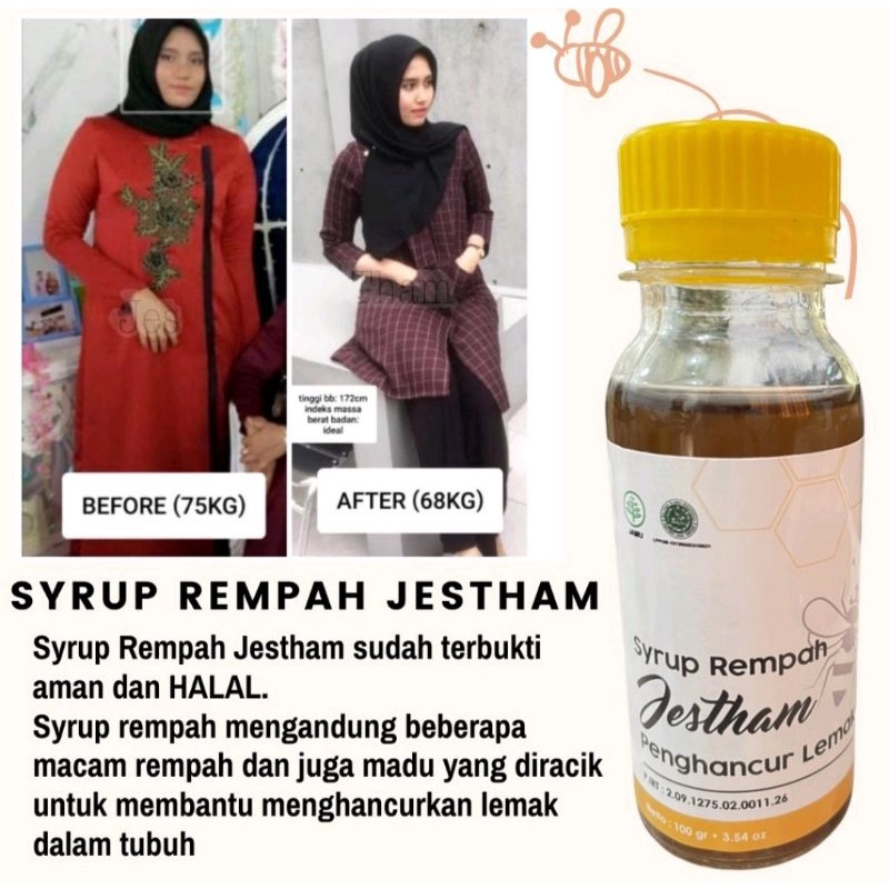 syrup rempah jestham melangsingkan perut buncit madu etham READY SIAP KIRIM