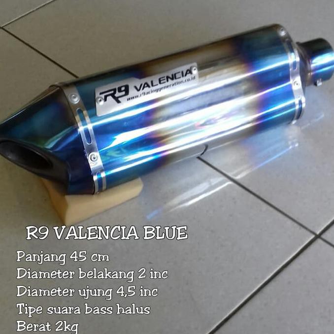 R9 VALENCIA BLUE FULLSYSTEM KNALPOT MOTOR STAINLESSMURAH 150 CC BYSON TERBARU.