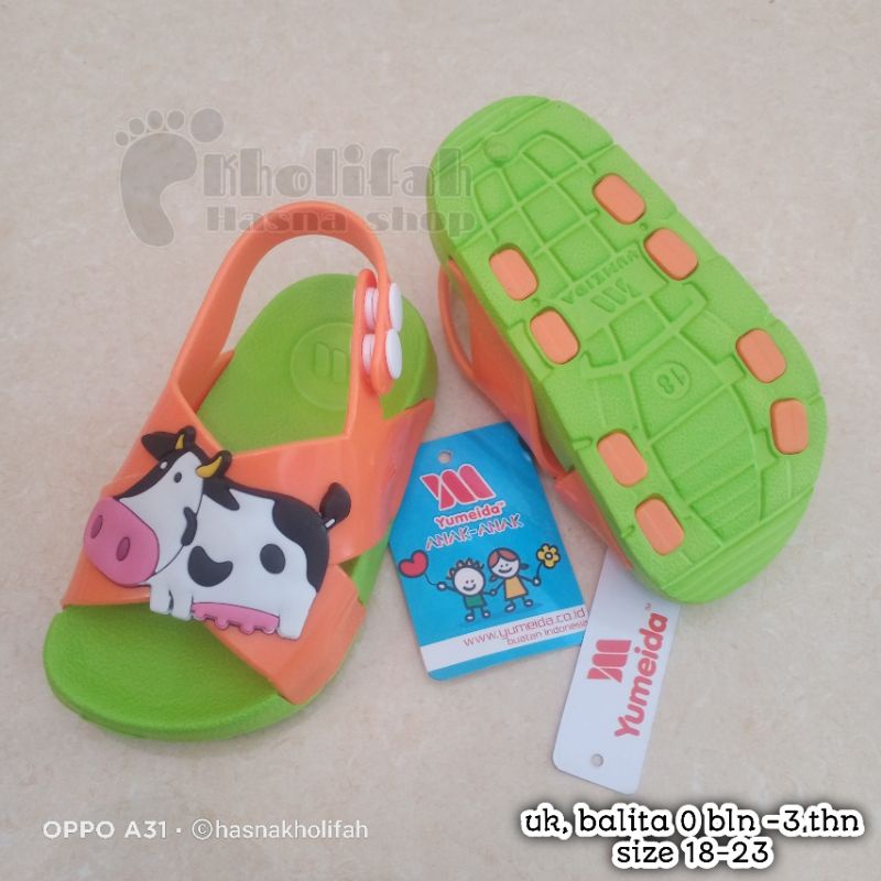 sandal anak Unisex 0bln-3thn karakter lucu sapi imut yumeida A21041xs