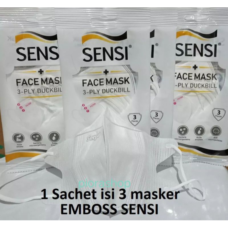 Masker Sensi Sensi Mask Duckbill 3ply Model KN 95