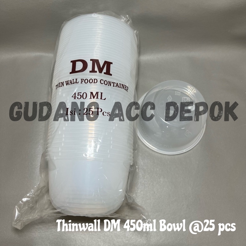 THINWALL DM 450 ML MANGKOK MAKAN BOWL BULAT PLASTIK MANGKOK ES DUREN