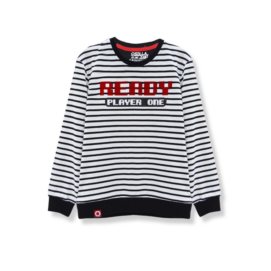 Osella Sweater Anak Laki-Laki Stripe Lengan Panjang White