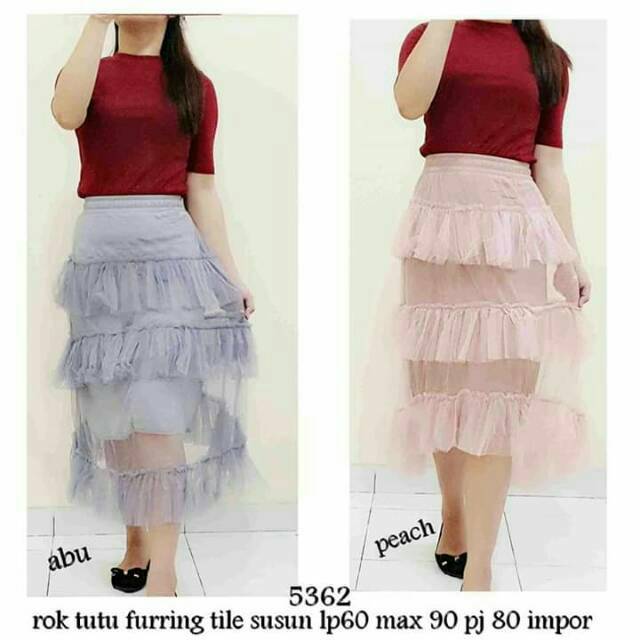 Rok tutu 3 susun Import / Rok susun Wanita