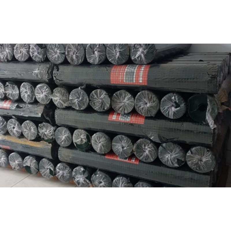 Kawat Loket Lapisan Hijau 1 Inch 20 Meter Kawar Ram Pvc Proyek Bangunan Kawat Kandang Unggas Serbagu