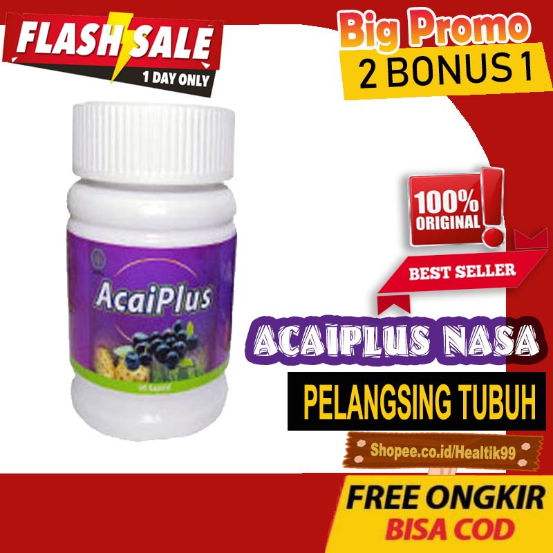 (ORIGINAL NASA) Acaiplus NASA Original 100% - AcaiPlus NASA Asli Pelangsing Tanpa Diet Herbal Alami