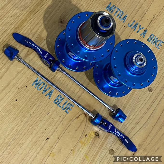 Hub FreeHub Novatec 32 Hole Six Bolt Sealed Bearing Jangkrik - Biru