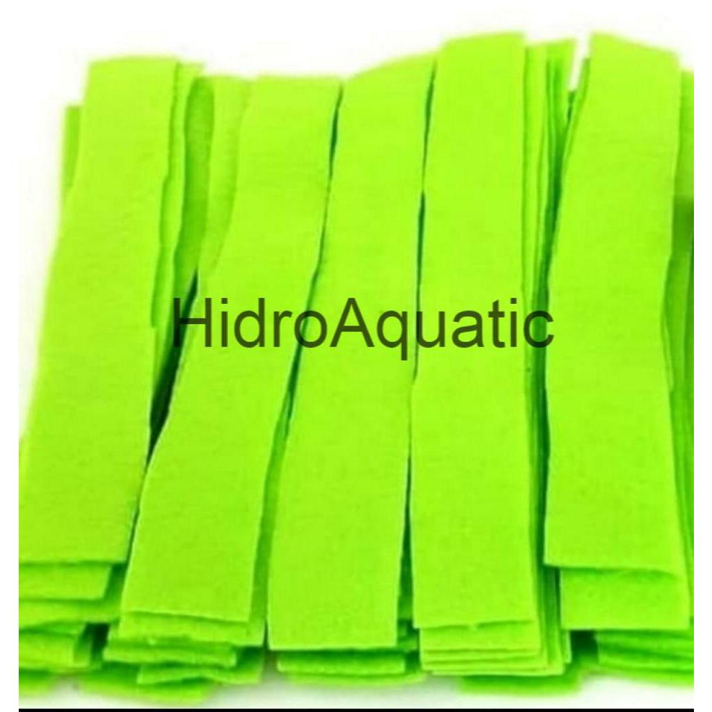 PROMO Kain Flanel Sumbu Net pot Hidroponik Ukuran 2 Cm x 15 Cm ISI 50pcs
