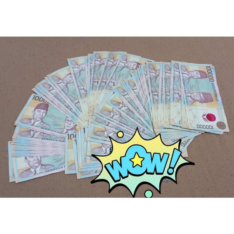 UANG KUNO 100 RIBU POLYMER SOEKARNO HATTA