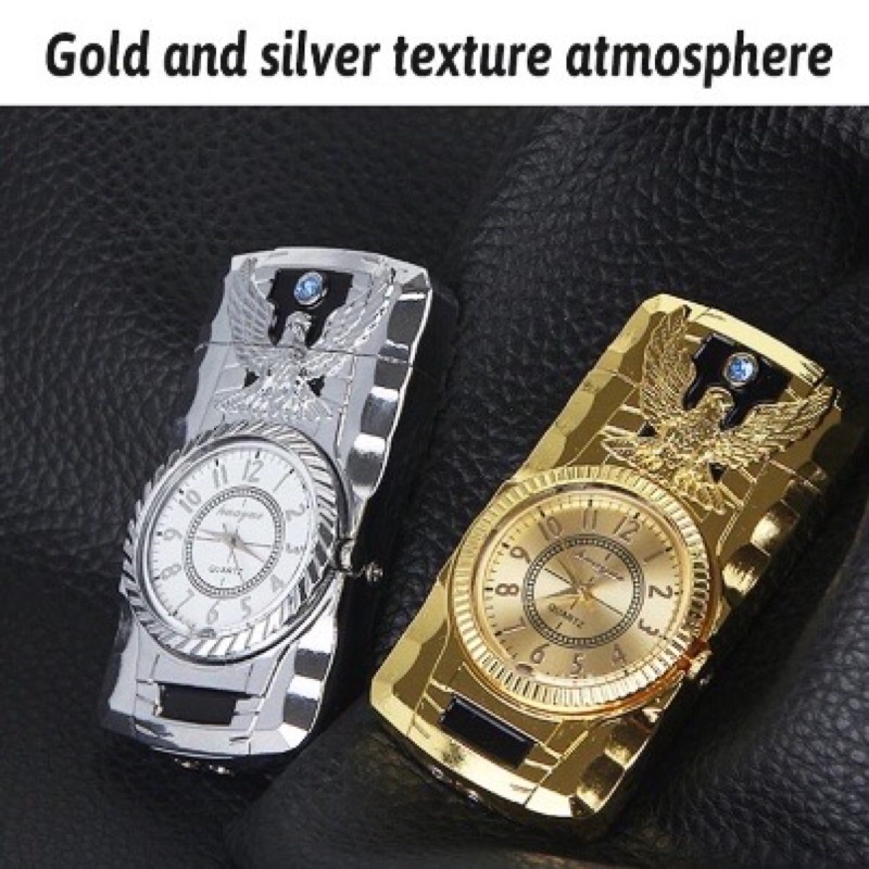 Korek Api Unik Jam Bulat Motif Elang Korek Jam Unik Lighter