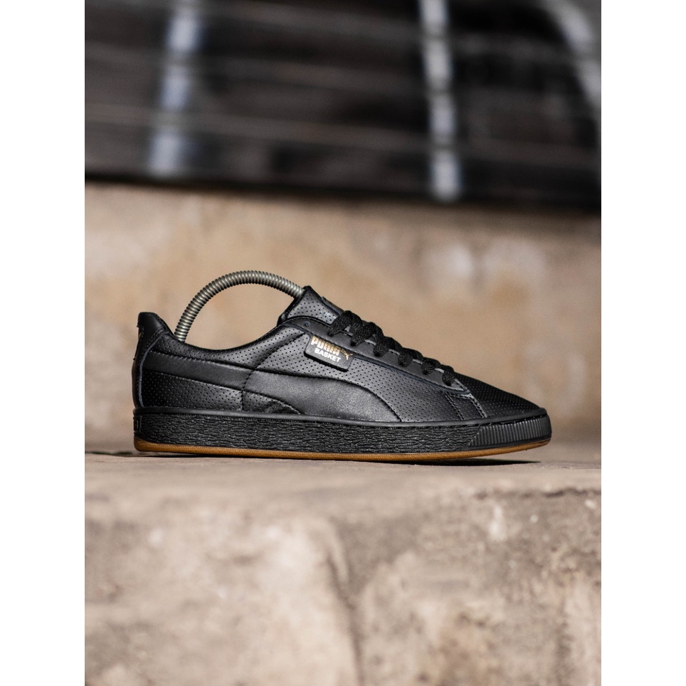 PUMA BASKET FULL BLACK GUM LEATHER