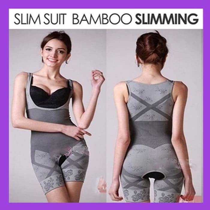 BAJU PELANGSING BAMBOO Charchoal korset badan wanita