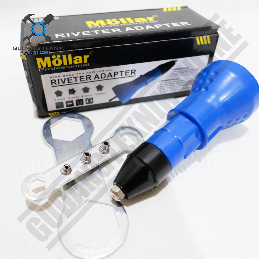 Mollar Adaptor Tang Rivet Mesin Bor / Adapter Drill Riveter Mollar - Adapter Paku Rivet